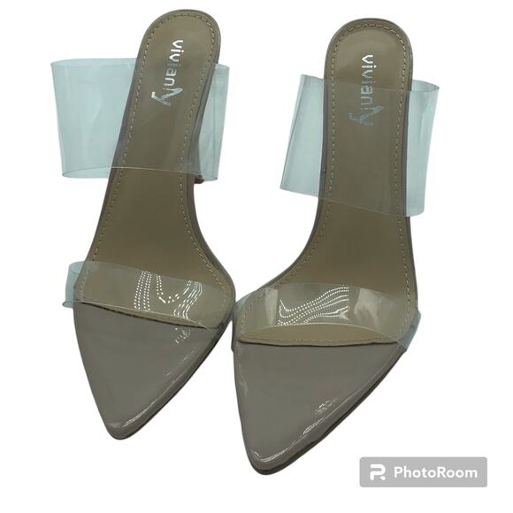 VIVIANLY Clear Point Toe Mule Sandals  | Size 11 - Picture 3 of 5